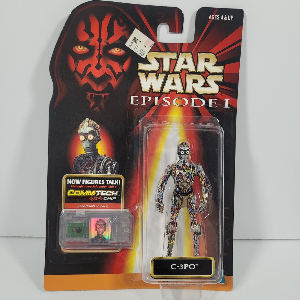 Star Wars Episode I C-3PO Action Figure 1998 Hasbro CommTech Chip New 84106